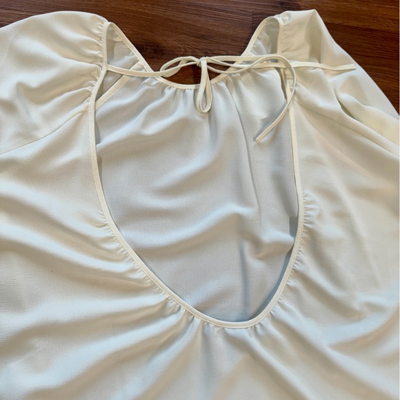 HILL HOUSE Simone Maxi Long Sleeve Dress in Ivory - Picture 5 of 11